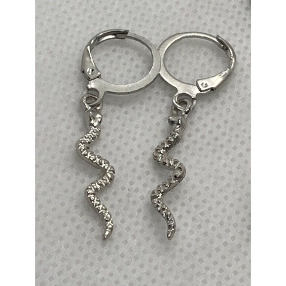 Lot of 6 Pairs Dangle Drop Pierced Earrings Animal Cat Turtle Owl Snake Bird - Picture 4 of 11